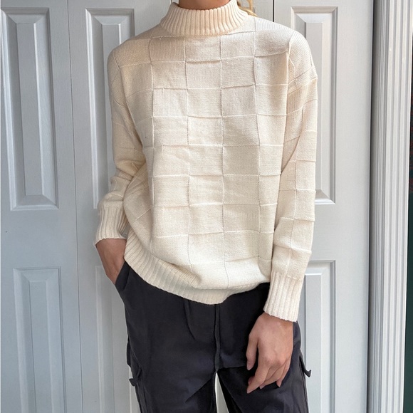 Rumours Sweaters - Rumours Cream Mock Turtleneck Sweater - S/M